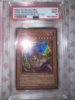 Yu-Gi-Oh Dark Magician Girl MFC-000 Magician's Force 1st Edition PSA 9 - Image 4