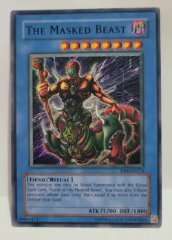 YUGIOH THE MASKED BEAST DB1- EN214 SUPER LIGHT PLAYED - Image 1