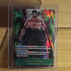 Namco Roronoa Zoro Secret Rare Foil OP06-118 Wings of the Captain One Piece CCG - Image 1