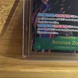 Namco Roronoa Zoro Secret Rare Foil OP06-118 Wings of the Captain One Piece CCG - Image 3