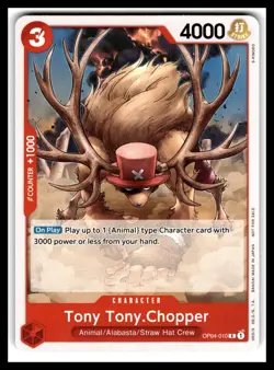 Tony Tony Chopper OP04-010: Tournament Pack 2024 Promo One Piece TCG NM - Image 1