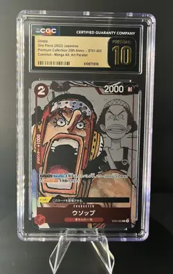2022 ONE PIECE JAPANESE PREMIUM 25TH ANNIVERSARY #ST01-002 USOPP CGC 10 PRISTINE - Image 1