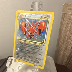 Pokemon Scizor Neo Discovery Holo Rare 80 HP Stage 1 10/75 Unlimited Card - Image 2