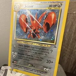 Pokemon Scizor Neo Discovery Holo Rare 80 HP Stage 1 10/75 Unlimited Card - Image 3