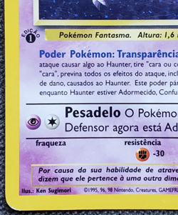 1st Edition Haunter (Portuguese) - Fossil - #6/62 - Vintage Pokemon Card 1999 - Image 5