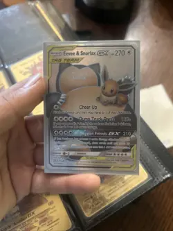 Pokemon Eevee & Snorlax GX TAG TEAM Ultra Rare SM-Team Up 171/181 Card - Image 1