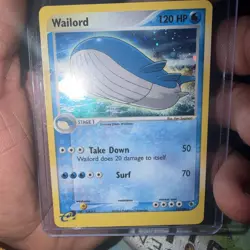Pokemon TCG Wailord Swirl EX Ruby and Sapphire Holo Rare Card 14/109 MP - Image 1