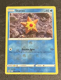 Pokemon TCG Staryu Brilliant Stars 030/172 Reverse Holo Common Card Near Mint NM - Image 1