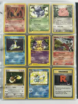 Pokemon Card Collection VTG Binder Holo Rare 1st E-Reader WoTC Alakazam Lapras - Image 1
