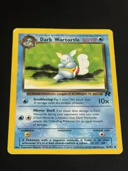 Dark Wartortle 46/82 Team Rocket Pokemon Card WOTC - Image 1
