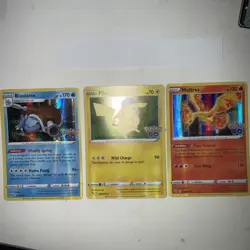 Pokemon Blastoise & Pikachu & Moltres Holo Rares Pokemon GO Cards Mint Condition - Image 1