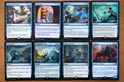 Set of 8 Commander Blue Board Wipes *NM* (English Magic MTG) Commander EDH - Image 1