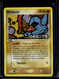 2005 Pokemon EX Deoxys Nosepass Reverse Holo #42/107 - Image 1