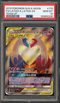 Pokemon Latias & Latios GX Team Up Full Alt Art #170 PSA 10 Gem Mint - Image 1