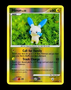 2009 Pokemon MINUN Supreme Victors REVERSE HOLO Platinum Card 71/147 Yuka Morii - Image 1