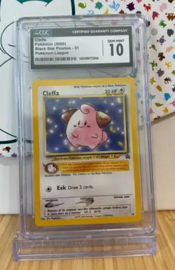 CGC 10 Gem Mint Cleffa #31 Black Star Promo - 2000 Pokemon TCG - Image 1