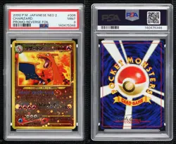 Reverse Holo - Charizard Japanese Pokemon Neo Premium File 2 Promo PSA 9 MINT - Image 3