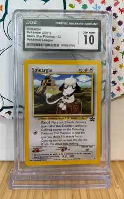 CGC 10 Smeargle Black Star Promo #32 - WotC 2001 Pokemon TCG - Image 1
