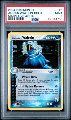 PSA 9 MINT Pokemon WALREIN Holo Rare 2004 ex Team Aqua vs Team Magma #6/95 6 - Image 1