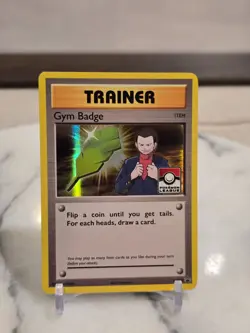 Pokemon TCG Gym Badge (Giovanni) XY210 Holo League Stamp Promo LP - Image 1