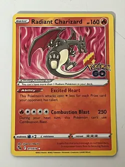 Radiant Charizard 011/078 Pokemon GO Radiant Rare Holo Ability - Image 1
