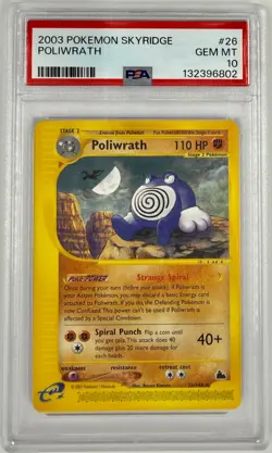 2003 Pokemon Skyridge #26 Polywrath PSA 10 Gem Mint - Image 1