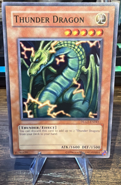 Yu-Gi-Oh! Thunder Dragon DLG1-EN041 Unlimited Common NM/VLP Yugioh - Image 1