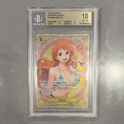 Nami SP One Piece English EB03-053 Extra Booster Heroines 053 BGS Pristine 10 - Image 1