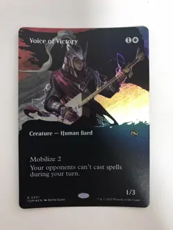 Voice of Victory Foil Showcase MTG Magic the Gathering Card NM Near Mint TDM - Image 1