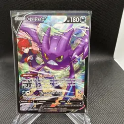 Pokemon Crobat V Ultra Rare Full Art Holo TG20/TG30 Lost Origin 180 HP Card - Image 1