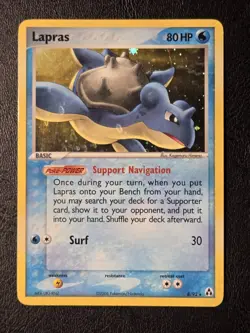 Lapras 8/92 - Holo Rare (Legend Maker) - Moderately Played Pokemon Card - Image 1
