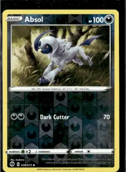 Pokemon Absol 038/073 Champions Path Reverse Holo Uncommon 2 Card Lot - Image 1