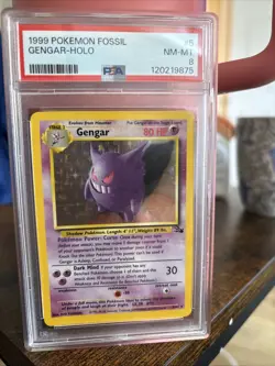 Gengar Holo 5/62 Fossil Set PSA 8 – 1999 WOTC Vintage Pokemon Card - Image 3