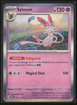 Sylveon Rare SV: Prismatic Evolutions 040/131 NM Pokemon Card Holo - Image 1