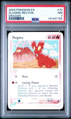 Slugma 72/97 PSA 7 NM Reverse Holo Ex Dragon Pokemon Card 🔥🔥 - Image 2