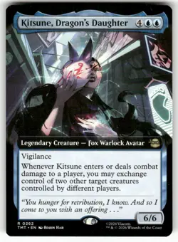 Kitsune, Dragon's Daughter (Extended Art) 262 NM MTG TMT Magic - Image 1