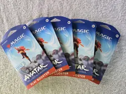 5-Magic the Gathering Avatar The Last Air Bender Play Boosters MTG Foil Per Pack - Image 1