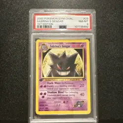 Pokemon Sabrina's Gengar Gym Challenge 1st Edition 29/132 PSA 8 Rare English - Image 1