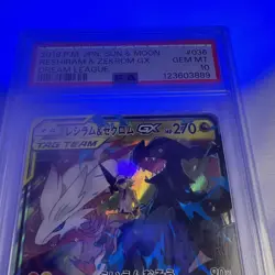 Pokemon TCG Reshiram & Zekrom GX 036/049 Tag Team Dream League JPN RR PSA 10 - Image 3