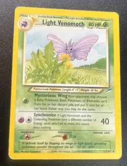 Light Venomoth 53/105 Pokemon Unlimited Neo Destiny Heavily Played HP - Image 1