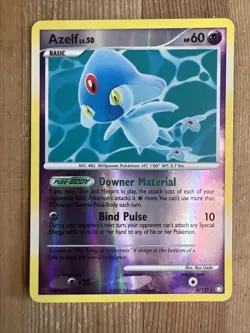 Azelf LV. 50 4/123 Reverse Holo Diamond & Pearl Mysterious Treasures Pokemon LP - Image 1