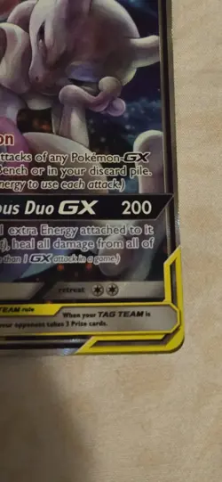 Pokemon Mewtwo & Mew Tag Team Black Star Promo SM191 Full Art HP W/trinket - Image 5