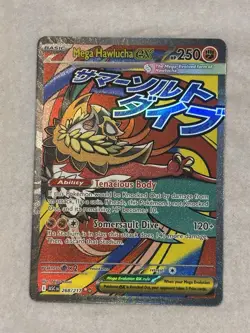 Pokemon TCG Mega Hawlucha Ex 268/217 Ascended Hero’s NM MAR Pack To Sleeve Pull - Image 1