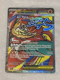 Pokemon TCG Mega Hawlucha Ex 268/217 Ascended Hero’s NM MAR Pack To Sleeve Pull - Image 4