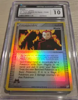 Pokemon Team Magma vs Aqua Trainer Trio CGC 10 / Pristine Archie 2004 - Image 3