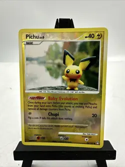 Pokemon Pichu Common Mysterious Treasures 93/123 LP/NM Reverse Holo - Image 2