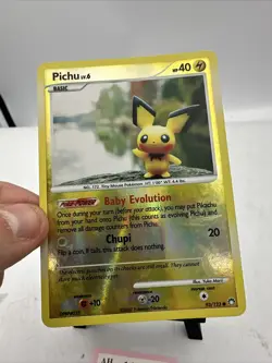 Pokemon Pichu Common Mysterious Treasures 93/123 LP/NM Reverse Holo - Image 3