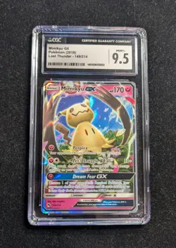 2018 Pokemon Lost Thunder Mimikyu GX 149/214 CGC 9.5 - Image 1