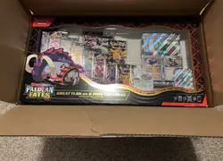 Pokemon TCG Paldean Fates Great Tusk Iron Treads Ex Premium Collection Case of 6 - Image 1