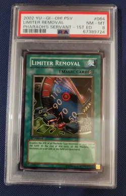 Yugioh: Limiter Removal - PSV - 064 - 1st Edition - Near Mint -Mint PSA 8 - Image 1